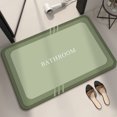thumbnail image 1 of Diatomaceous Earth Bath Mat | Super Absorbent Quick-Dry Bathroom Rug | Non-Slip Rubber Backing | Modern Green Shower Mat | 16X24 Inch Floor Mat for Bathroom & Shower, 1 of 6
