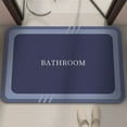 thumbnail image 1 of Diatomaceous Earth Bath Mat | Super Absorbent Quick-Dry Bathroom Rug | Non-Slip Rubber Backing | Washable Shower Floor Mat | Modern Dark Blue | 16X24 Inches, 1 of 6