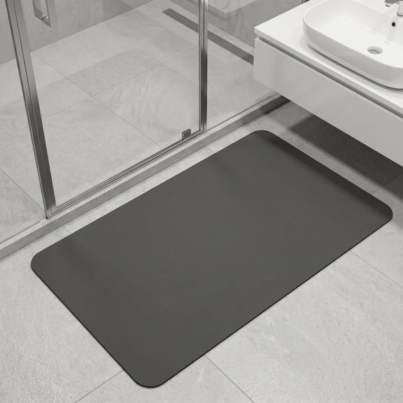 Diatomaceous Earth Bath Mat, Super Absorbent Quick Drying Floor Mat, Non Slip Bathroom Rug for Shower, Tub, Kitchen, Doorway