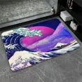 thumbnail image 1 of Diatomaceous Earth Bath Mat,The Great Wave Off Kanagawa Square Soft Wrinkle Free Bathroom Floor Rugs Non-Slip Volume Super Absorbent Fast Drying for Bathroom Kitchen Door mat（43cmx70cm）, 1 of 6