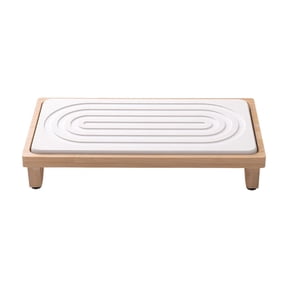 Diatomaceous Earth Bathroom Sink Mat for Instant Absorption & Odor Prevention, Non - Slip Rubber Base, Stylish Countertop Organizer, Easy to Clean & Durable Design,White