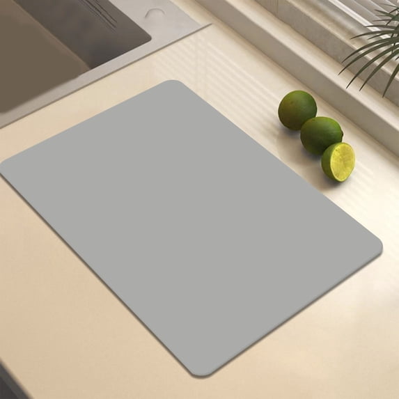 Diatomaceous Earth Kitchen Mat | Multipurpose Dish Drying Pad & Sink Liner | Heat Resistant to 450°F | Easy Clean Absorbent Mat for Counter, Drawer, Fridge | 30x40cm, 1 Pack