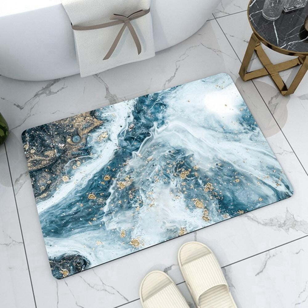 wangqiang WangqiangDiatomaceous Earth Shower Mat, Nonslip Stone Bath ...