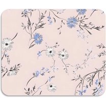 Diatomaceous Earth Stone Dish Drying Mat for Kitchen Counter，Seasonal Ultra Absorbent Home Dish Drainer Mats-Floral and Wildflower,19.5inch x 12inch