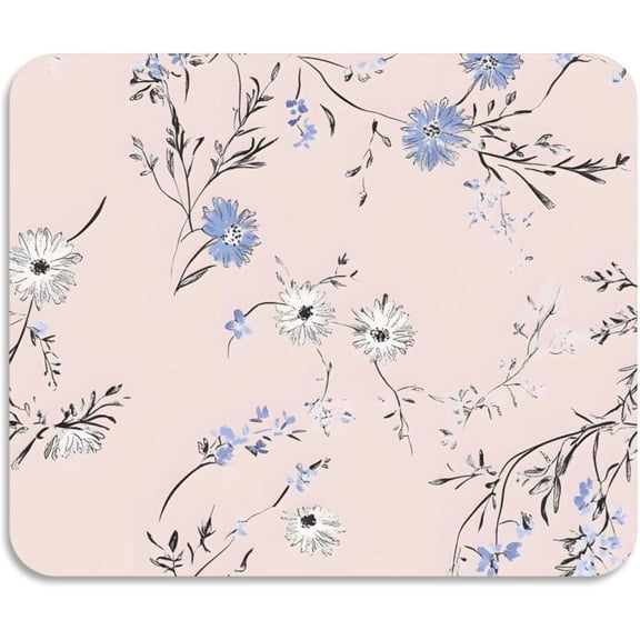 Diatomaceous Earth Stone Dish Drying Mat for Kitchen Counter，Seasonal Ultra Absorbent Home Dish Drainer Mats-Floral and Wildflower,19.5inch x 12inch