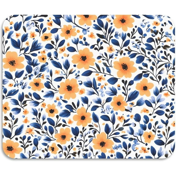 Diatomaceous Earth Stone Dish Drying Mat for Kitchen Counter，Seasonal Ultra Absorbent Home Dish Drainer Mats-Flower Pattern (36)，24inch x 18inch