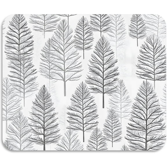 Diatomaceous Earth Stone Dish Drying Mat for Kitchen Counter，Seasonal Ultra Absorbent Home Dish Drainer Mats-Line Tree Pattern7，19.5inch x 12inch