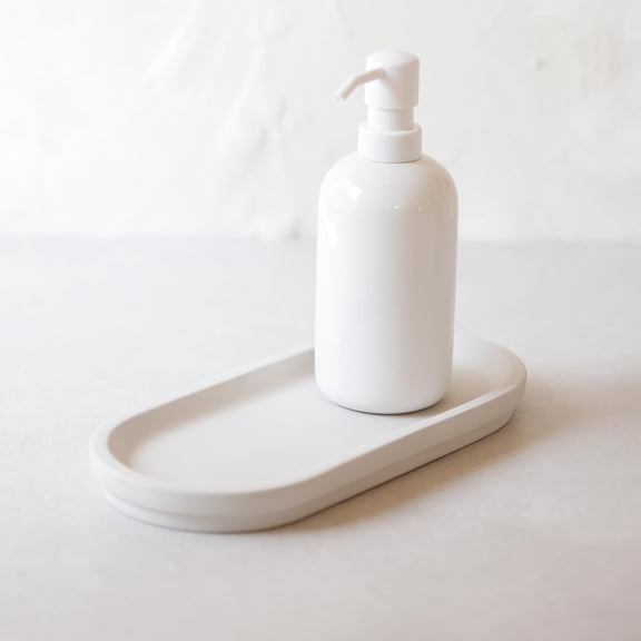 Diatomaceous Earth Stone Sink Tray - Quick Drying, Reversible Tray for Kitchen & Bathroom Countertop Organizer, Use as Bottle Drying Rack, Sink Caddy, Vanity Organizer, Tea Tray, Sponge Holder