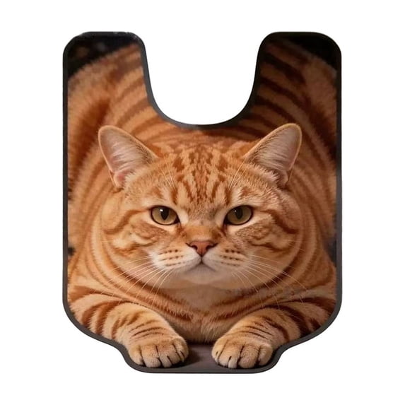 Diatomaceous Earth Toilet Seat Cover Absorbent Bathroom Mat and Entryway Doormat with U-Shape Cut for Toilet Base 19.69x15.75 Inch