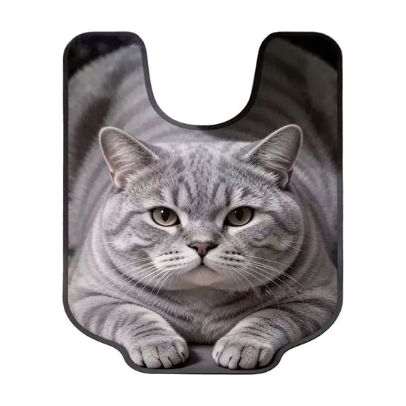 Diatomaceous Earth Toilet Seat Cover Absorbent Bathroom Mat with U-Shape Cut, Non-Slip Entryway Doormat for Toilet Base, Shower, and Home Use