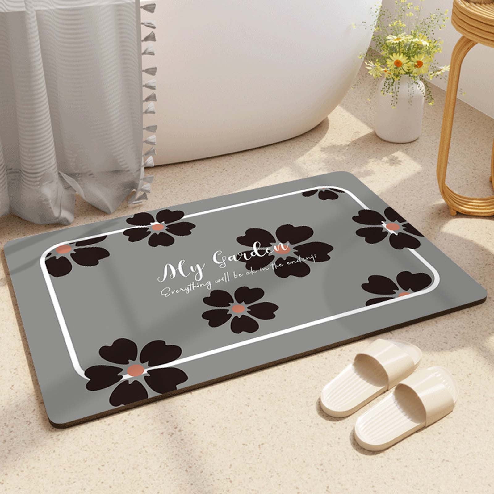Diatomaceous Mud Bathroom Floor Mat with Quick Absorption and Non-Slip ...