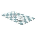 thumbnail image 1 of Diatomaceous Stone Dish Drying Mat, Checkered Quick Dry Dish Drying Mats for Kitchen Counter, Dishes, Cups, and Utensils Green 19.7*11.8 inch, 1 of 7