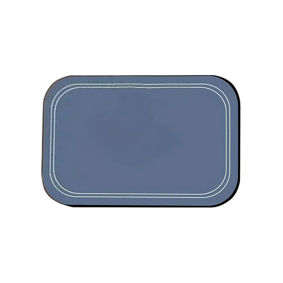 Diatomite Bath Mat 16x24 Inches Water Absorbent Non-Slip Floor Mat for Bathroom Sink Toilet Drying Quick Dry Blue Modern Decor