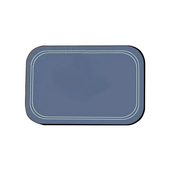 Diatomite Bath Mat 16x24 Inches Water Absorbent Non-Slip Floor Mat for Bathroom Sink Toilet Drying Quick Dry Blue Modern Decor