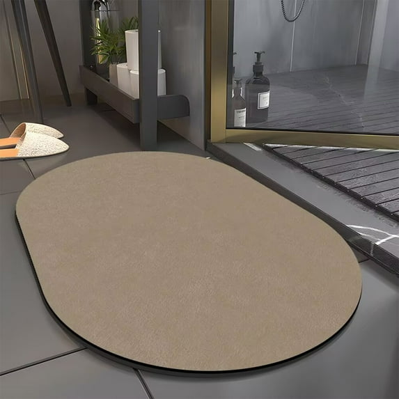 Diatomite Bath Mat | Absorbent & Quick-Dry Bathroom Floor Mat | Non-Slip TPR Backing | 40x60cm | 1 Mat