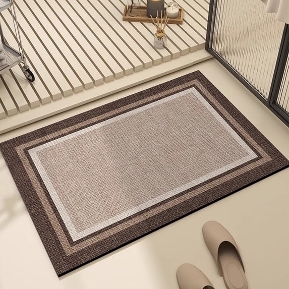 Diatomite Bath Mat Quick Drying Absorbent Floor Mat for Bathroom - Non Slip Stone Shower Mat 15.74x23.62 Inch - Absorbent Drying Mat for Kitchen Entryway Laundry Room
