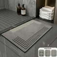 thumbnail image 1 of Diatomite Bath Mat Super Absorbent Quick Drying Floor Mat,Soft Polyester Bathroom Rug for Shower Tub Entryway,Non Slip Water Absorbing Pad for Modern Household Essentials and Space Decor, 1 of 9