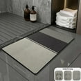 thumbnail image 1 of Diatomite Bath Mat Super Absorbent Quick Drying Floor Mat,Soft Polyester Bathroom Rug for Shower Tub Entryway,Non Slip Water Absorbing Pad for Modern Household Essentials and Space Decor, 1 of 9