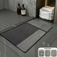 thumbnail image 1 of Diatomite Bath Mat Super Absorbent Quick Drying Floor Mat,Soft Polyester Bathroom Rug for Shower Tub Entryway,Non Slip Water Absorbing Pad for Modern Household Essentials and Space Decor, 1 of 9