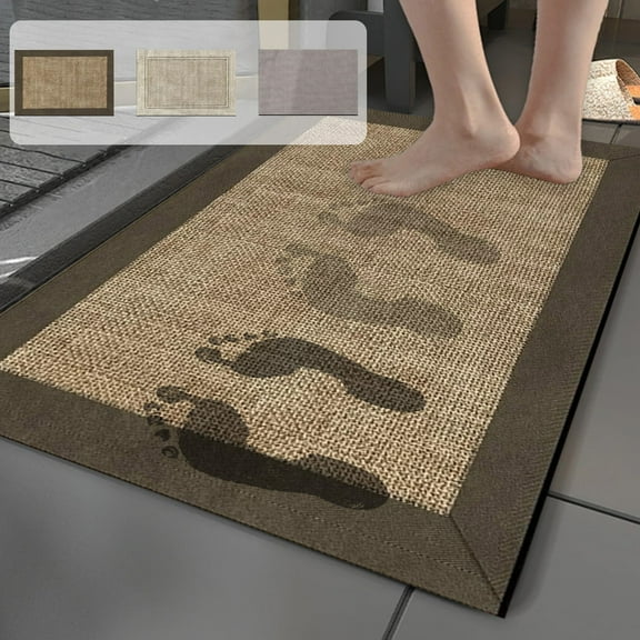 Diatomite Bathroom Floor Mat | Absorbent Non-Slip Door Mat | 40x60cm Microfiber Quick Dry Rug for Bath, Vanity, Bedroom | Thick Soft Fluffy TPR Backing | Multipurpose Home Decor | 1 Pack
