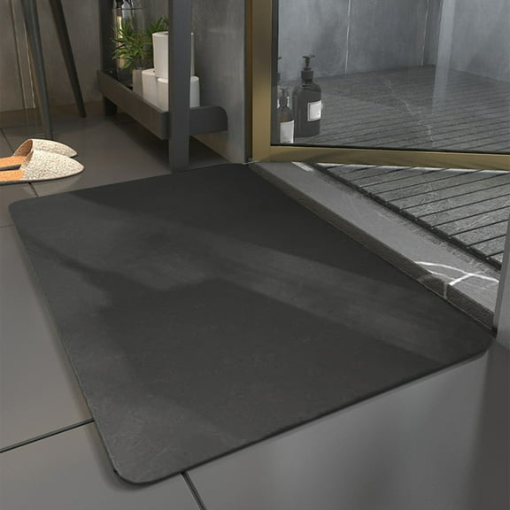 Diatomite Bathroom Floor Mat | Non-Slip Quick Dry Absorbent Washable Stone Mat | for Under Door, Bathtub, Shower & Sink | 3 Sizes Available