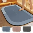 thumbnail image 1 of Diatomite Bathroom Mat Water Absorbent Floor Mat - Quick Drying Non Slip Bath Mat for Shower Sink Toilet - Soft Absorbent Rug for Doorway Kitchen Laundry Room - Machine Washable Fatigue Mat 16X23.62, 1 of 8
