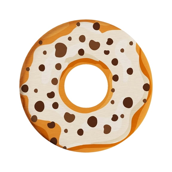 Diatomite Coaster, Water Absorbent Heat Insulated, 1 Pack 3.9 Inch Round Chocolate Donut Printed, For Office Desk Table Mugs Cups Drinks Tableware Protection
