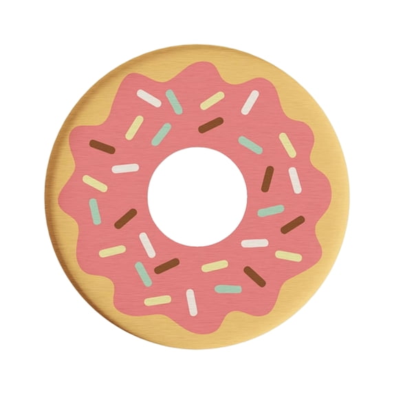Diatomite Donut Coaster Strawberry Pattern Absorbent Heat Resistant Cup Mat For Office Kitchen 1 Pack