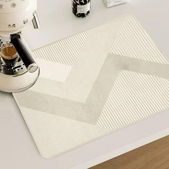 Diatomite Drying Mat for Kitchen Countertops | Heat Insulation & Non-Ironing Dish Drying Mat | 16x12 Inch Non-Slip Absorbent Mat for Dishes & Cookware