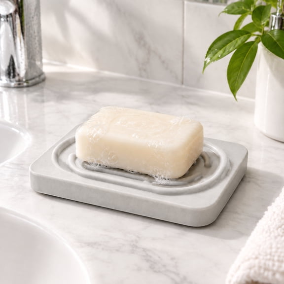 Diatomite Soap Mat, Quick Dry Stone Tray for Kitchen and Bathroom Countertop