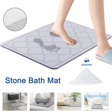 Astarin Diatomite Stone Bath Mat,Natural Premium Quick Drying Mat,Super ...