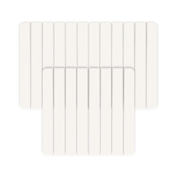 Diatomite Quick-Dry Water Absorbing Bath Mat Sets-Large+Small Natural White Mats