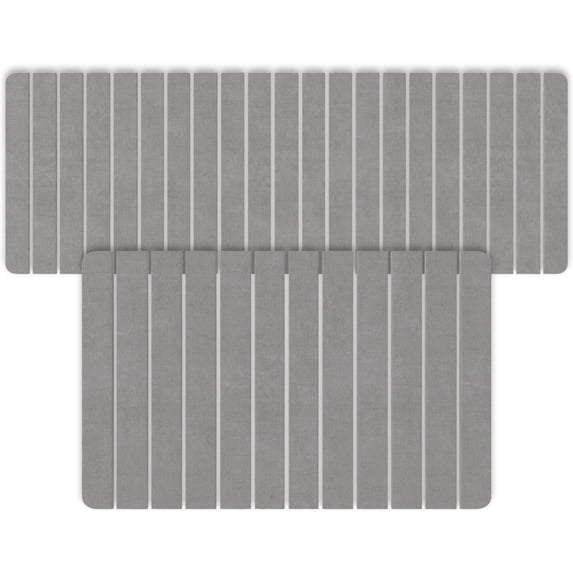 Diatomite Quick-Dry Water-Absorbing Kitchen Mat Sets - X-Large + Large Gray Mats