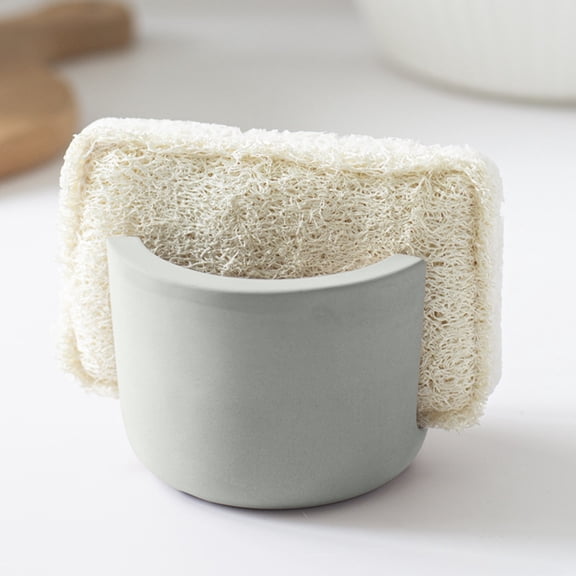 Diatomite Sponge Holder, Quick Dry Kitchen Sink Organizer, Water Fast Absorbing Stone Drying Sink Caddy Dish Sponge Holder, Kitchen Soap Dishes Bathroom Organizer Sink Tray