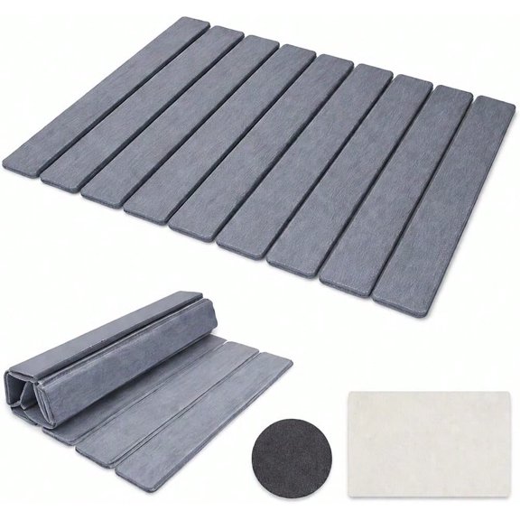 Diatomite Stone Bath Mat, Super Absorbent Quick Drying Diatomaceous Earth Mat, Multipurpose Drying Mat for Bathroom Floor, Kitchen Counter, Dishes, Cups, Pet Bowl and Plant Tray