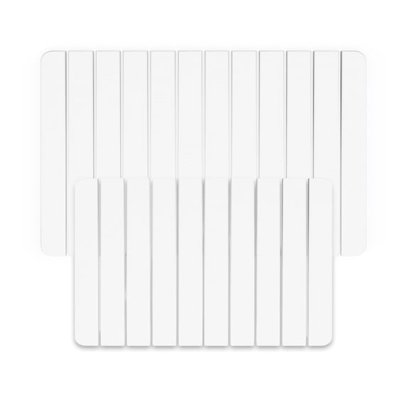 Diatomite Stone Quick-Dry Water Absorbing Bath Mat Sets-Large+Medium White Mats