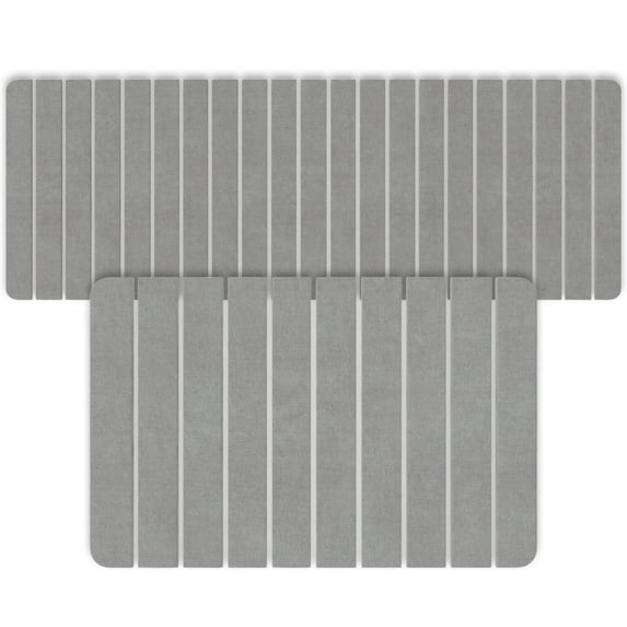 Diatomite Stone Quick-Dry Water Absorbing Bath Mat Sets-X-Large+Medium Gray Mats