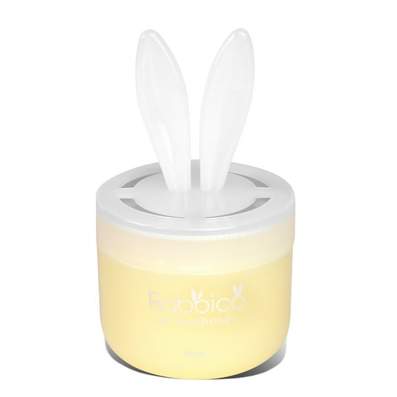 Diax Rabbico White Rabbico 90g White / Yellow Rabbit Ear Gel Can Room / Car Air Freshener with Lemon Squash Scent