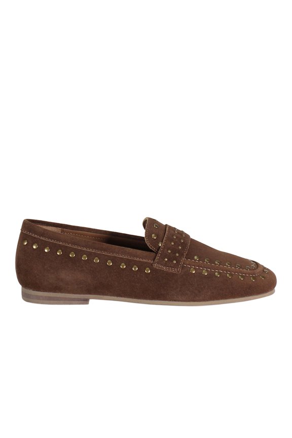 True Women's Can Yon Studded Suede Loafer (Chocolate, 11/42EU)