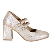 Diba True Womens Jet Liner Metallic Mary Jane Round Toe Pumps Dress Casual