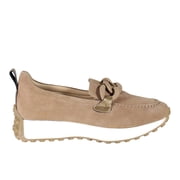 Diba True Women's Kind Words Leather & Suede Sneaker Loafers Sigaro/Bronze, 9.5/40.5EU
