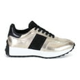 thumbnail image 1 of Diba True Womens Know It All Metallic Lace Up  Athletic Sneakers Casual Sho, 1 of 5