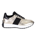 thumbnail image 1 of Diba True Women's Know It All Leather & Suede Lace-Up Sneaker (Platino/Black, 9), 1 of 5