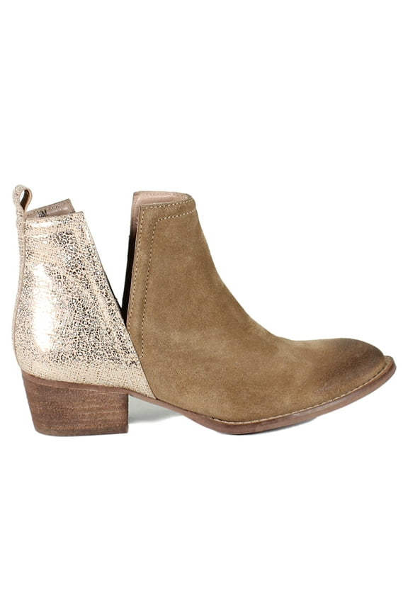 True Womens Stop By Metallic Round Toe Pull On Ankle Boots