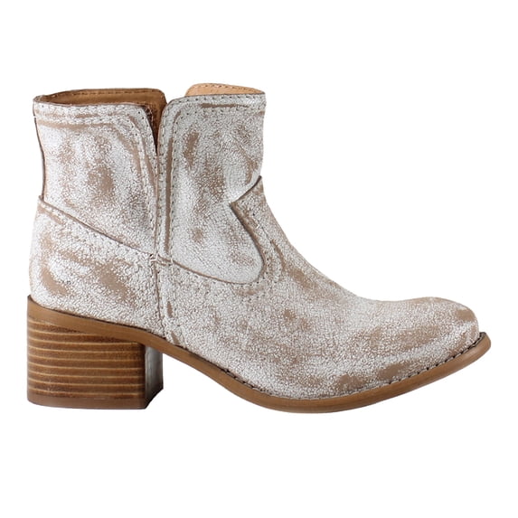 Diba True Womens Walnut Grove Distressed Round Toe Cowboy Ankle Boots