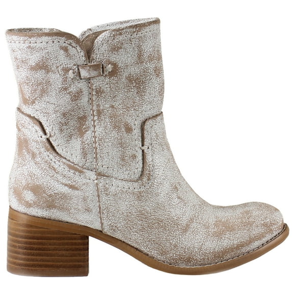 Diba True Women's Tru West Haven Western Booties Round Toe - 90001-WHITE 9 M US
