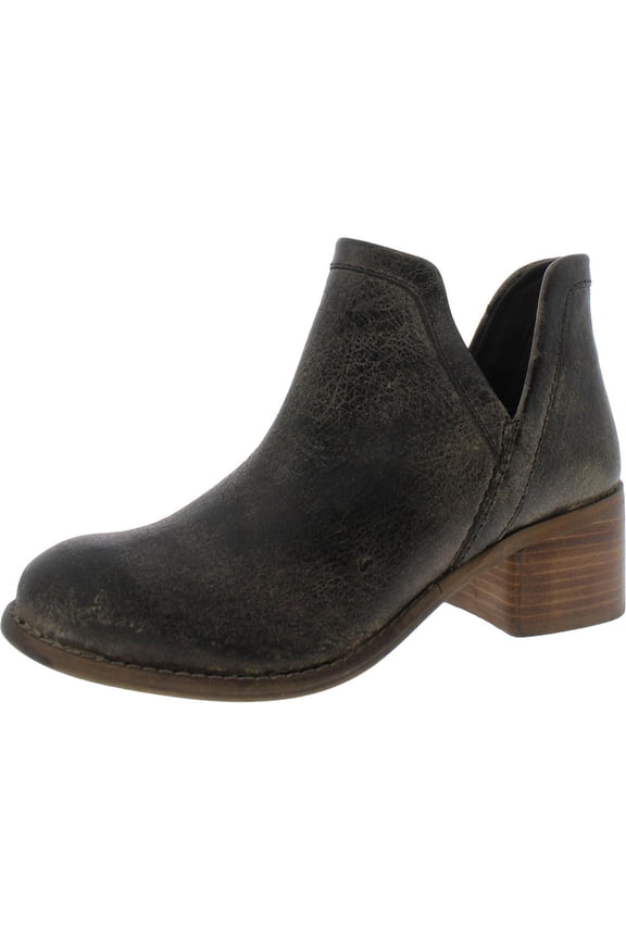 True Womens Work Nerd Distressed Leather Ankle Boots
