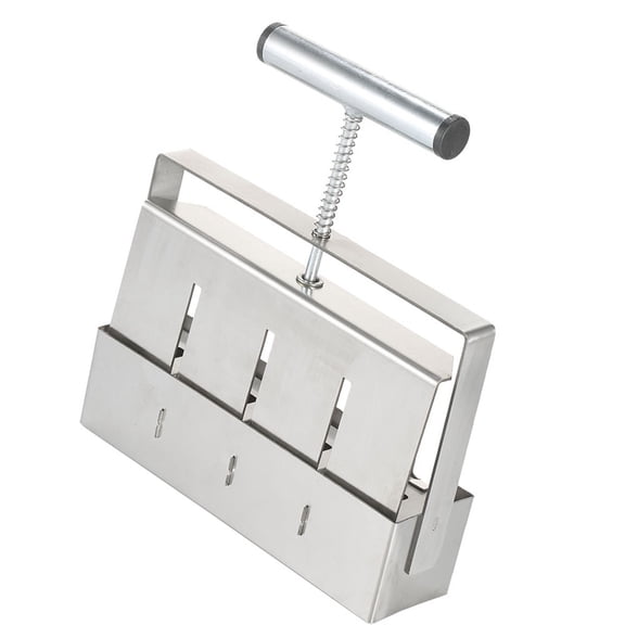 Dibble,Maker Soil Tool Handheld Soil Blocker 2-inch Soil Block With Dibbles Dibbers Tool With Dibbles Soil Tool With Block Maker Soil Blocker 2-inch Soil Hxber Qudai Silver Soil blocker only