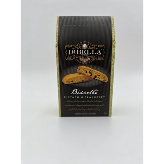 Dibella Biscotti Cookies – Authentic Italian Biscotti, Pistachio Cranberry, 6-Count- 6pack – Gourmet Cantuccini Biscotti – Rich Flavor – Crunchy Outside with Silky Middle – Classic Italian Biscotti