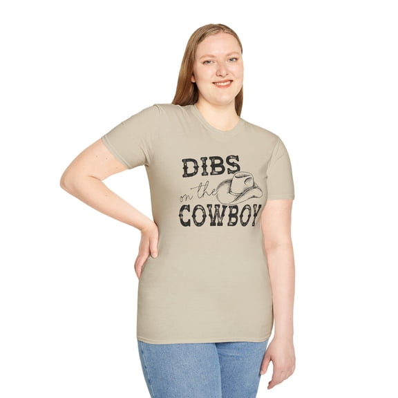 Dibs On The Cowboy, Gildan Unisex Softstyle T-Shirt, Graphic Tee, S-3XL
